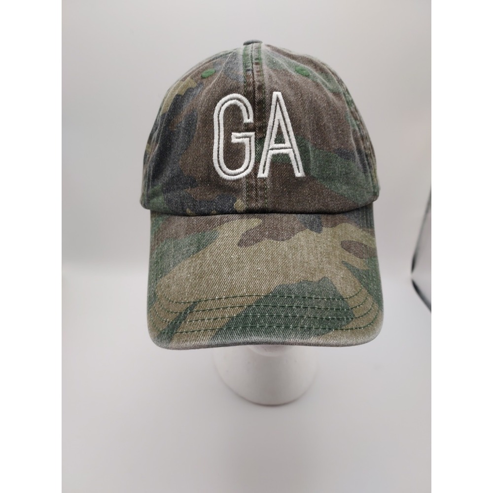 Charlie Southern GA Camo Strapback Hat Green Camouflage Dad Cap Adjustable